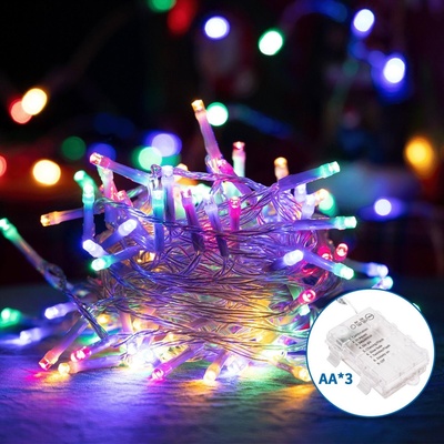 Aigostar - LED Външен гирлянд 50xLED/8 функции 3xAA 5, 3m IP44 многоцветен (AI1340)