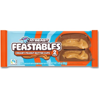 Feastables MrBeast Cups mléčná s náplní z arašídového másla 40 g