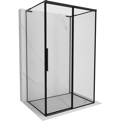 Mexen Rox-3S L 3-стенна плъзгаща се дясна душ кабина 135 x 100 см, черна рамка, (8C2L-135-100-70-70-3S-P)