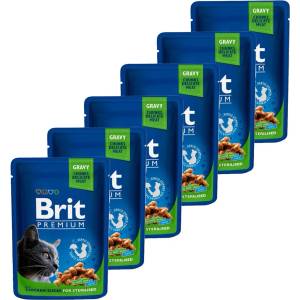 Brit Капсула BRIT Premium Cat Chicken Slices for Sterilised 6 x 100 г