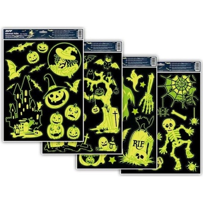 941495 Samolepky dekorační svítící na zeď Helloween 30x42cm – Zboží Dáma