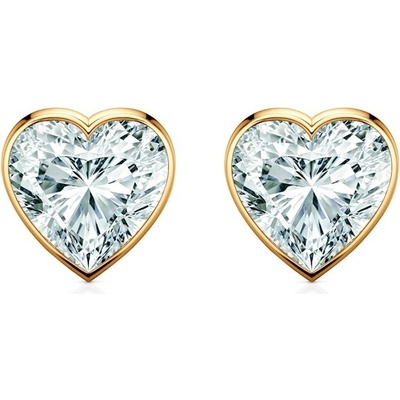 SAVICKI Náušnice Pure: žlté zlato, laboratórne diamanty PURE-K-HE-050-LAB-Z