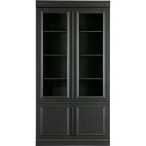 WOOOD Черна витрина от масивен бор 110x215x44 cm Organize - WOOOD (800278-Z)