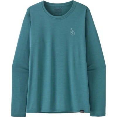 Patagonia Dámske tričko LONG-SLEEVED CAPILENE COOL DAILY GRAPHIC SHIRT petrolejová