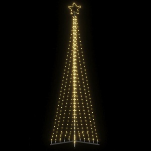 vidaXL LED коледна елха 495 светодиода топло бяло 300, 5 см (4016436)