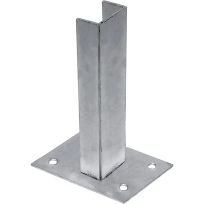 Patka Zn k montáži čtyřhranného sloupku na betonový základ 60x60mm
