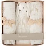 Bimbidreams Комплект пелени и играчка за гушкане Bimbidreams - Noe, White/Linen (8435629209275) - ozone