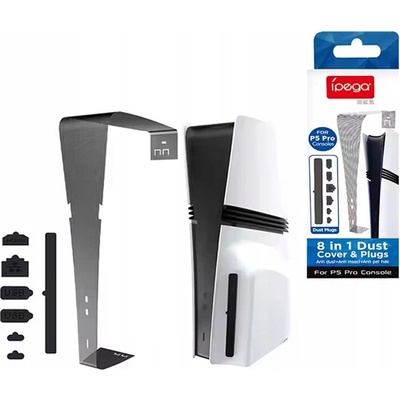 iPega P5R001 Protiprachový Kryt a Záslepky PS5 Pro, Black