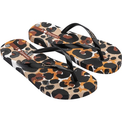 Ipanema Animale Print II 83306-AJ134 Dámske žabky čierno / oranžové