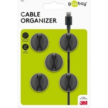 Goobay Držák na kabel na stůl 5ks černá 4040849950407