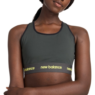 New Balance Сутиен New Balance Sleek Medium Support Sports Bra Сребърно Velikost S