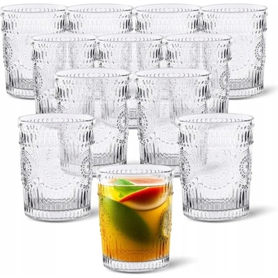 Altom Design Poháre na drinky vodu sada Daisy 12 kusov 290 ml