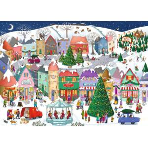 Ravensburger - Puzzle Christmas Town - 1 000 piese