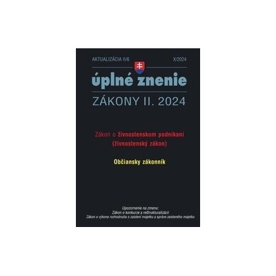 Aktualizácia II/6 / 2024 - Živnostenské podnikanie - Poradca s.r.o.