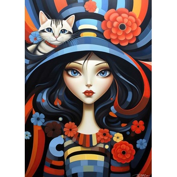 Image 1 of Bluebird Puzzle - Puzzle Portrait Women And Animals - 300 piese