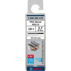 Bosch - Комплект свредла за метал, 2, 7 × 61 мм, 10 бр. 2608585479 (2608585479)