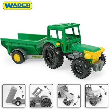 Wader Детска играчка трактор с ремарке