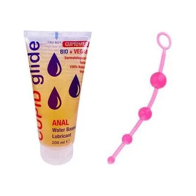 Анален лубрикант Cupid Glide Anal 200ml + Анална броеница