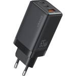 USAMS Sandru 65W GaN Бързо Зарядно с 3 Порта (2xUSB-C + USB-A), EU