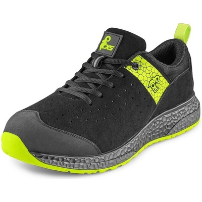 CXS TEXLINE Olib S1P ESD poltopánka čierno-zelená