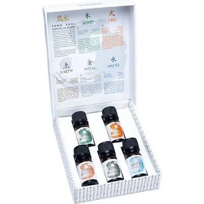 Aromafume Vonné esenciální oleje Feng Shui Směs Dárková sada 5 x 10 ml