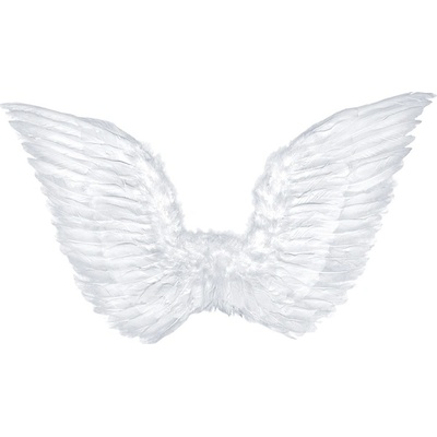 PartyDeco Andělská křídla bílá 70cm deluxe