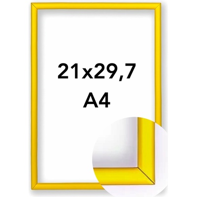 Fotorámeček BF Rozměr: A4 - 21 x 29,7 cm, Barva: Žlutá, Typ zasklení: Plexi