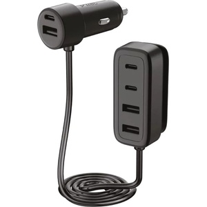 Ttec Зарядно за кола с хъб ttec - SmartCharger 6in1, черно (8694470826585)