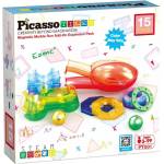 PicassoTiles Конструктор допълнение Picasso Tiles - За магнитно роли, 15 части (PTG01) - ozone