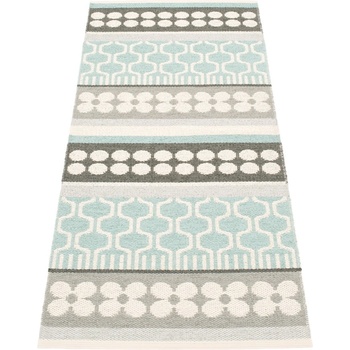 Pappelina Сив и тюркоазен килим за открито и закрито 70x90 cm Asta Pale Turquoise - Pappelina (AS1A709)