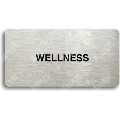 ACCEPT Piktogram WELLNESS - stříbrná tabulka - černý tisk bez rámečku