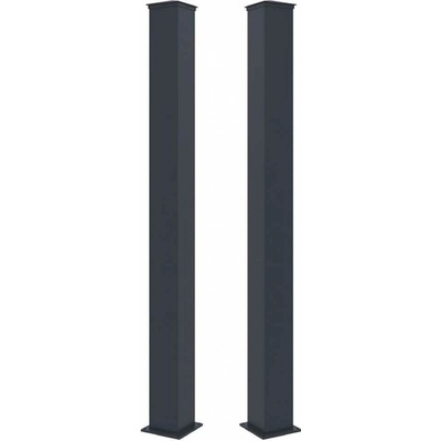 G21 pro branku a bránu 15x190 cm s patkou, antracitový, 2 kusy