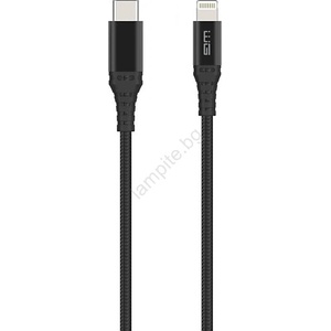 WINNER GROUP-WG - USB кабел MFI Lightning / USB-C 1м черен (WN0035)