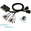 KVM prepínače Aten CS-682-AT 2-Port USB DVI KVM Switch, Audio 2.1, Remote port selector (1,8m)