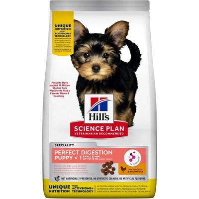 Hill's Science Plan Perfect Digestion granule pro štěňata malých plemen 2 x 6 kg