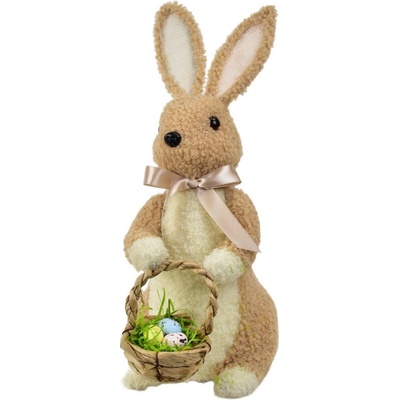 Zajíc z flísu s košíčkem 32x23 cm – Hledejceny.cz