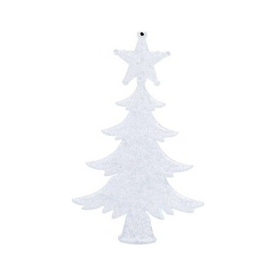 Sezónkovo Biela ozdoba stromček 8 cm