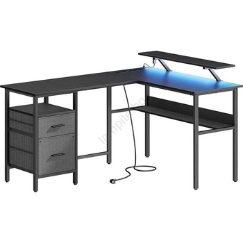 Euziel Писмено бюро с подсветка solea-x, кафяво/черно (ez0037)