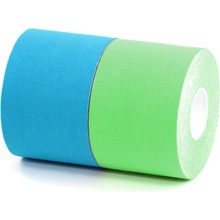 Bronvit Sport Kinesio Tape set 2 x modrá/zelená 5 cm x 6 m