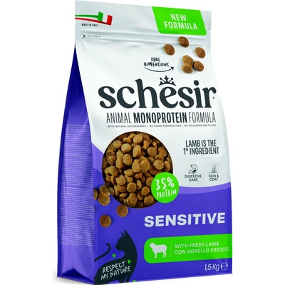 Schesir Cat Animal Monoprotein Sensitive jehněčí 1,5 kg