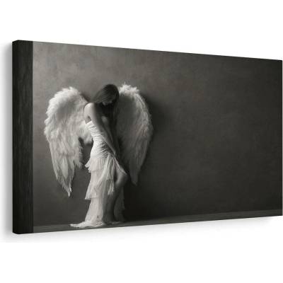 Obraz andělská elegance v šedé - 60x40