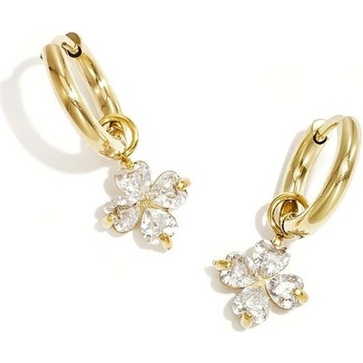 Ornamenti pozlacené náušnice Clover small gold OOR300106