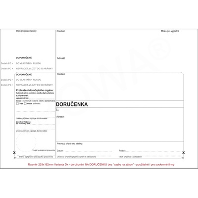 Obálka s doručenkou BOWA® C5, bílá bez poučení (ODJ-Dx) 1000 ks