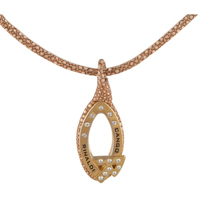 Cango & Rinaldi Luxusní zlatý kožený se Swarovski elements 5631