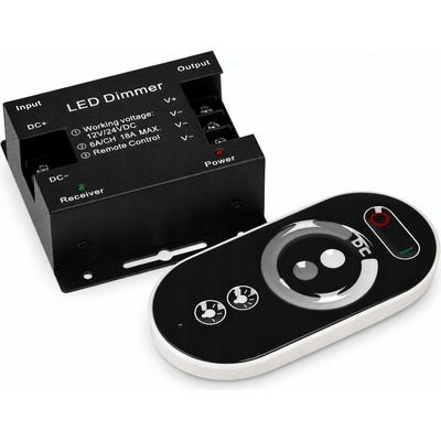 Stmívač LED, ovladač pro LED pásky 12V 24V, dotykový dálkový ovladač, profesionální, 18A