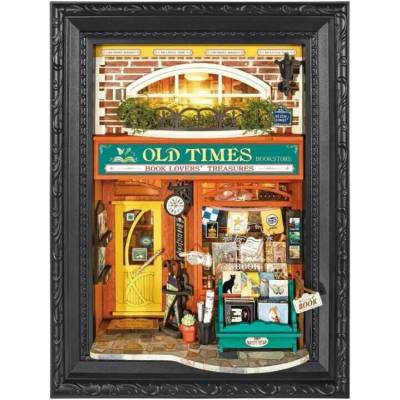 ROBOTIME Rolife DIY 3D dřevěné puzzle Knihkupectví Old Times LED 157 ks