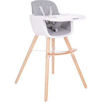 KikkaBoo Стол за хранене 2в1 Woody Grey (31004010082)