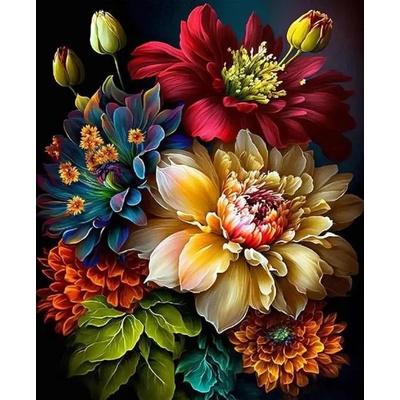 Norimpex - Puzzle Diamant painting: Bouquet with peonies 30x40cm - 1 - 39 piese