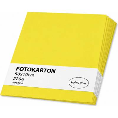 Fotokarton 220 g/m² citronový 50 × 70 cm 10 archů
