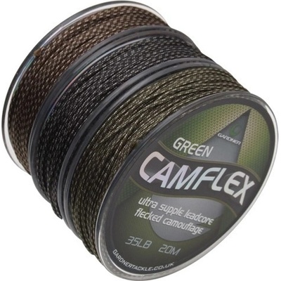 Gardner Olověná šňůra Camflex Leadcore 20m 45lbs Camo Silt Flex